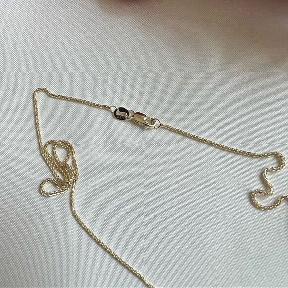 14k solid gold wheat chain Necklace 20” | perfect gift | 14K 1mm 8 Round Whe… - Picture 7 of 12